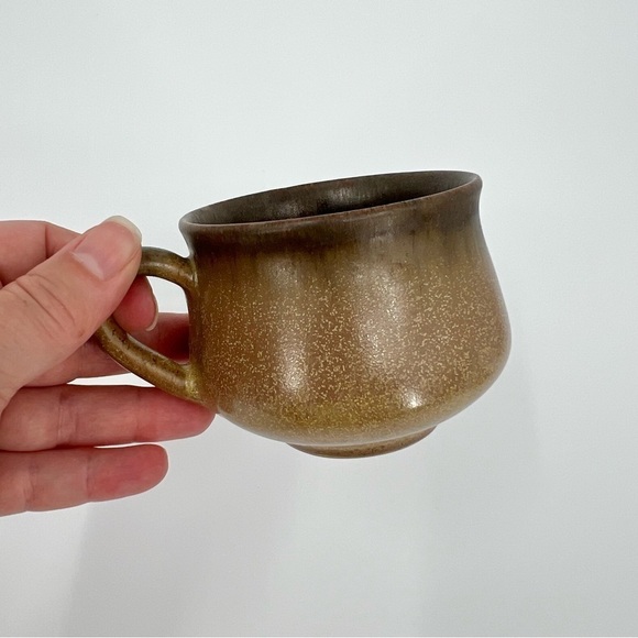 Denby Langley Stonewear Teacup Mug and Saucer Set Romany Brown - Picture 4 of 8